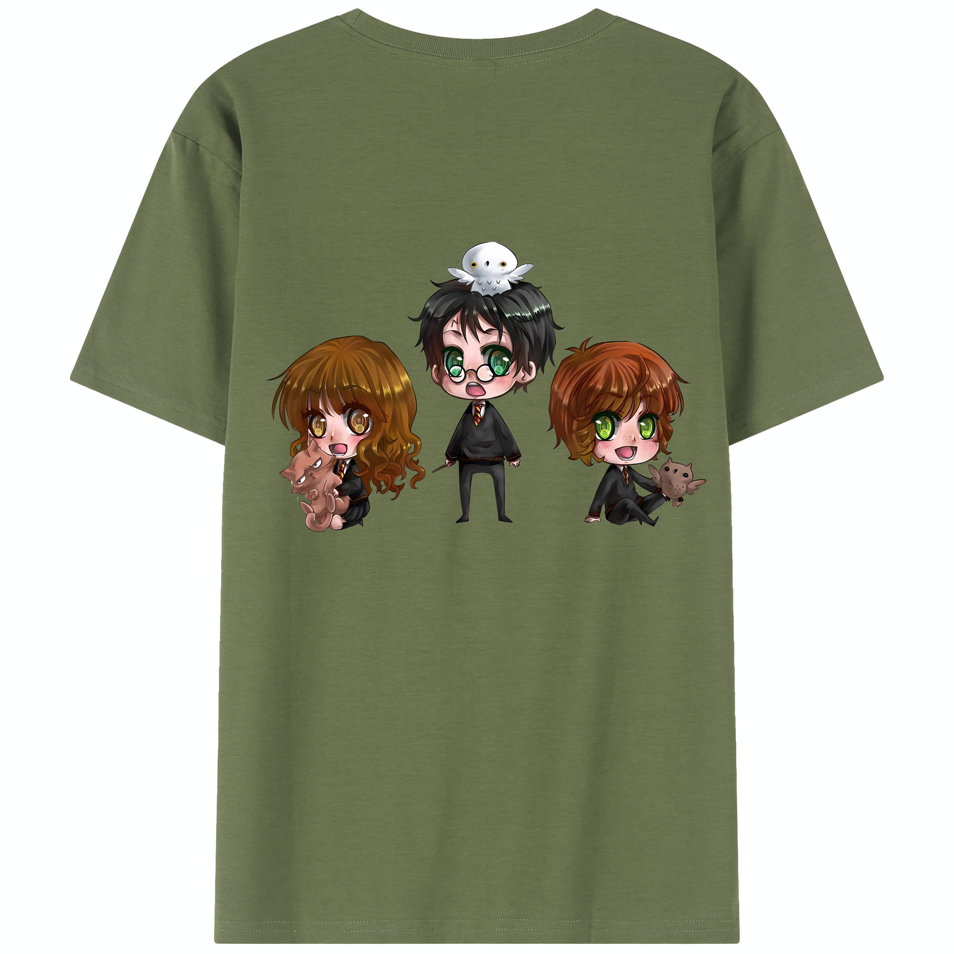 （画像用） Harry Potter ハリー・ポッターシリーズ 綿100％半袖Tシャツ（背面プリント）